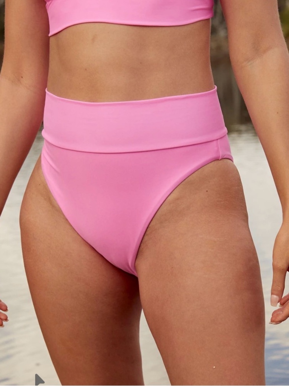 aerie Hot Pink High-Cut Cheeky Bikini Bottoms